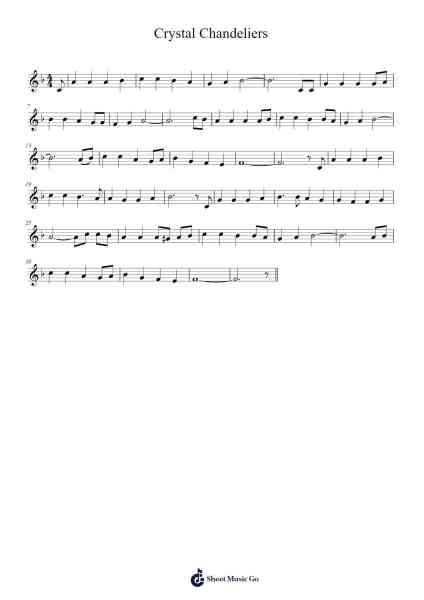 Crystal Chandeliers Notenblatt von Urijah Montoya-Arr.Caelance