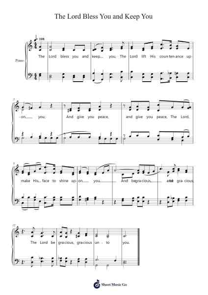 The Lord Bless You and Keep You Sheet Music by Peter Christian Lutkin-Arr.Beroll