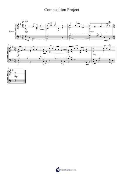 Composition Project Sheet Music by Nopound-Arr.Vogtthia