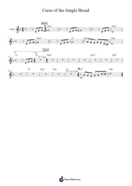 Curse of the Jungle Broad Sheet Music by Cameron R.M. Lee/Brayden Mathias-Arr.Bunharine Coftroy