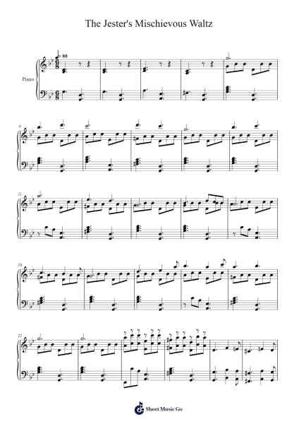 The Jester's Mischievous Waltz Sheet Music by João Victor Vila-Arr.Bobtab