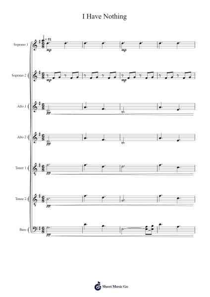 I Have Nothing Sheet Music by Whitney Houston-Arr.Blybohm