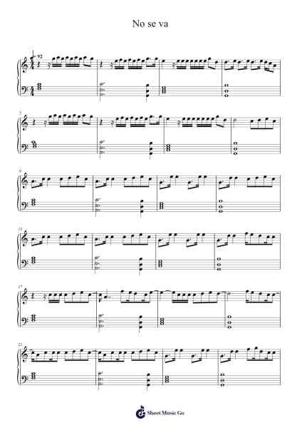 No se va Sheet Music by Morat-Arr.Elfaithe