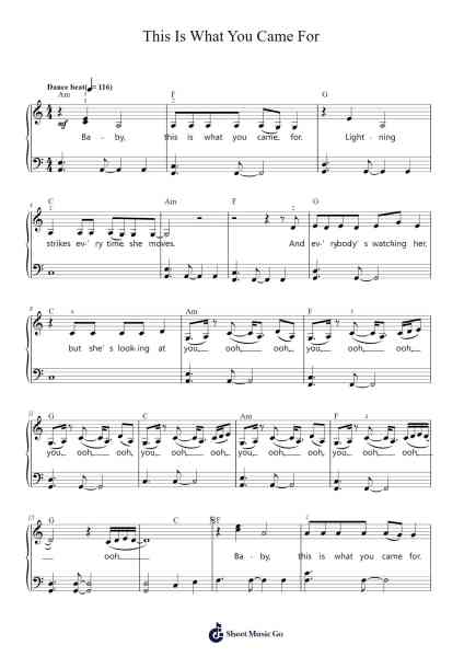 This Is What You Came For Sheet Music by Calvin Harris-Arr.Walry
