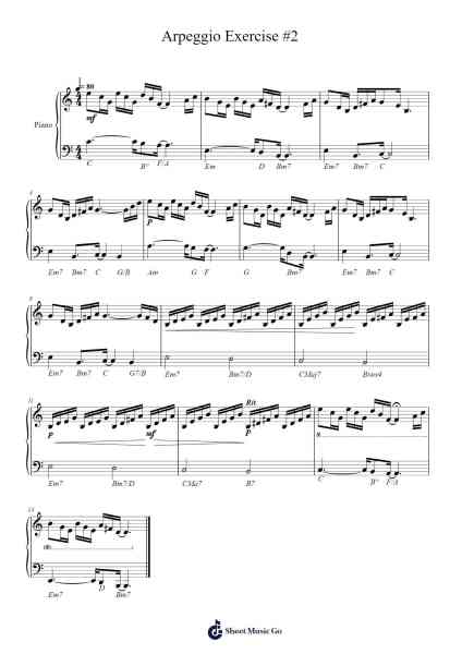 Arpeggio Exercise #2 Sheet Music by Danilo Sesti-Arr.Thornle