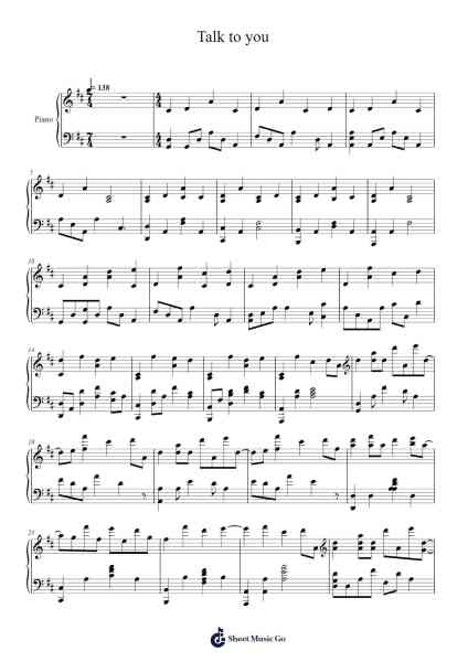 Talk to you Sheet Music by Kohta Yamamoto-Arr.Larple