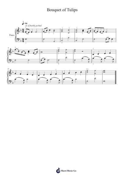 Bouquet of Tulips Sheet Music by Cynthia Ali-Arr.Bingpiers Georlance