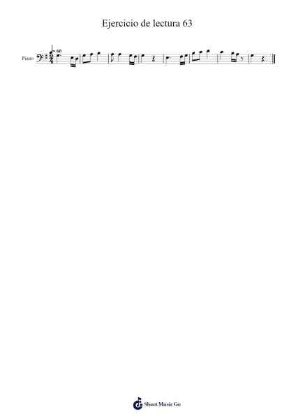 Ejercicio de lectura 63 Sheet Music by -Arr.Xedred