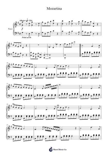 Mozartina 樂譜由 Vioo'neil - 編曲 Dickbryce Biien