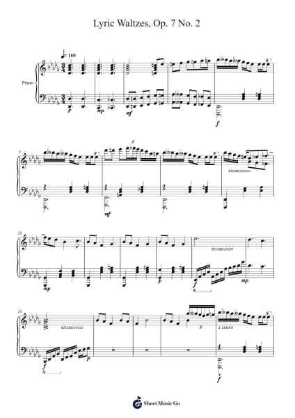 Lyric Waltzes, Op. 7 No. 2 Sheet Music by Yağız Arslan-Arr.Roxanses Newmorse