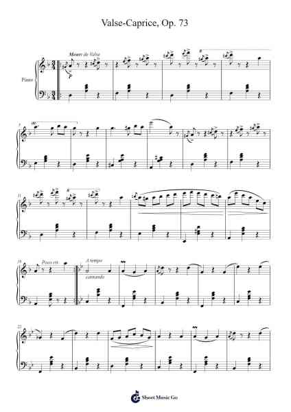 Valse - Caprice, Op. 73 Sheet Music by Paul Dedieu-Péters-Arr.Solin