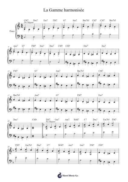 La Gamme harmonisée Sheet Music by manumuz-Arr.Eveken Dougloyd