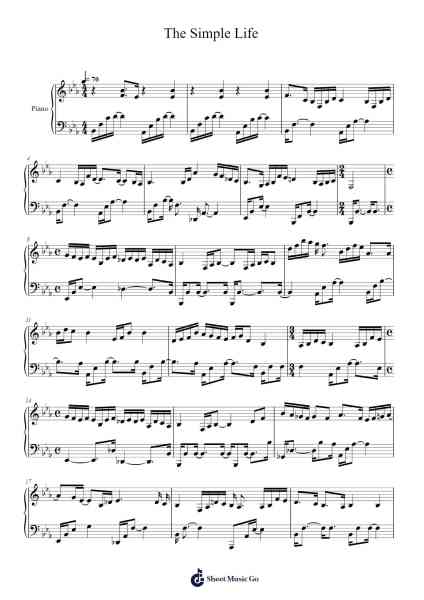 The Simple Life Sheet Music by Jerry Martin-Arr.Vefrank Graseph