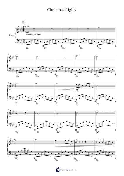 Christmas Lights Sheet Music by Krisdel-Arr.Krisbe Chadky
