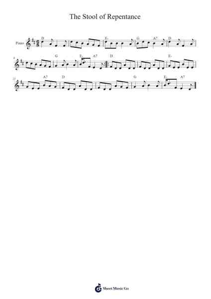 The Stool of Repentance Sheet Music by Traditional Scottish-Arr.Myrtours Hihill