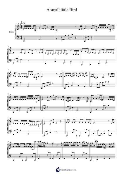 A small little Bird Sheet Music by Noeldel Lewbias-Arr.Nelrist Hornrias