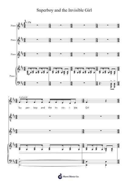Superboy and the Invisible Girl Sheet Music by Brian Yorkey/Tom Kitt-Arr.Kirkwen Meldell