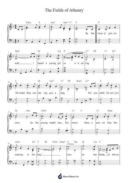 The Fields of Athenry Sheet Music by Pete St. John-Arr.Clagen