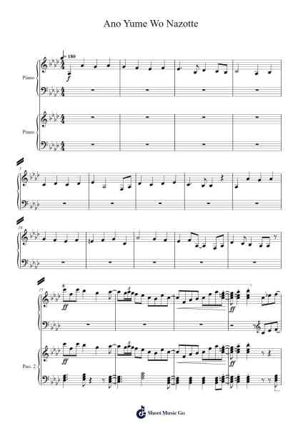 Ano Yume Wo Nazotte Sheet Music by YOASOBI-Arr.Irbald Jouvier