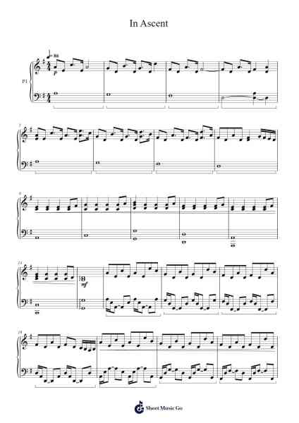 In Ascent Sheet Music by A. Marshall-Arr.Songes