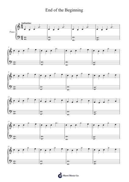 End of the Beginning Sheet Music by Jeh Khubchandani-Arr.Blumeto