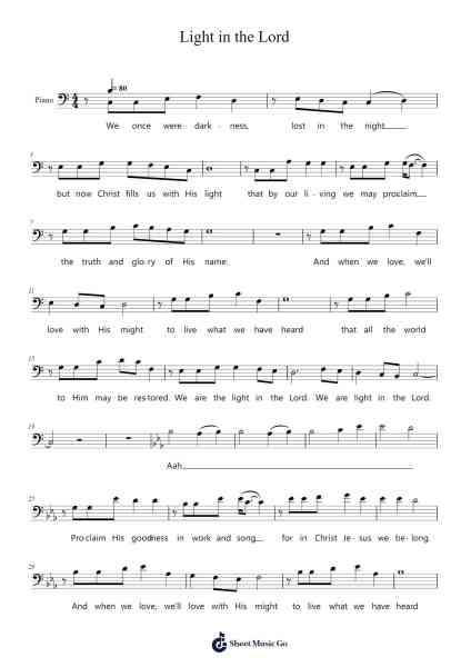 Light in the Lord Sheet Music by Noel Miranda-Arr.Nelrist Hornrias