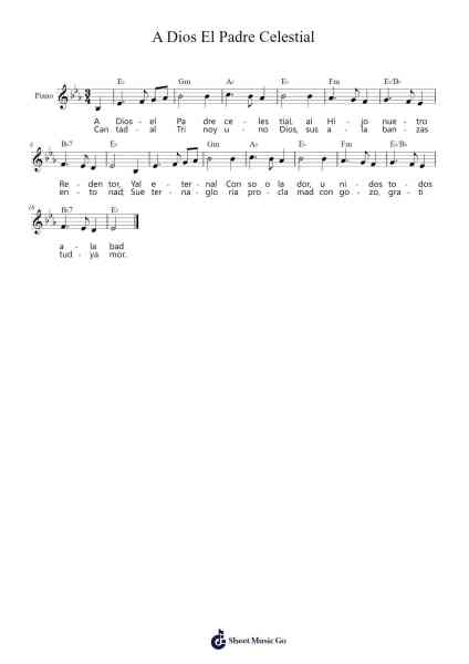 A Dios El Padre Celestial Sheet Music by Jimmy Oewns-Arr.Bryceny