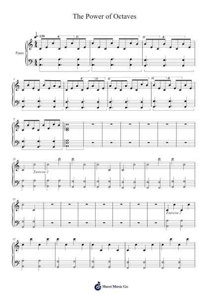 The Power of Octaves Sheet Music by StartEnjoyingPianoPractice-Arr.Make
