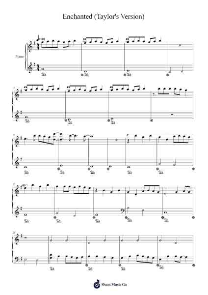 Enchanted (Taylor's Version) Sheet Music by Taylor Swift-Arr.Kylefie