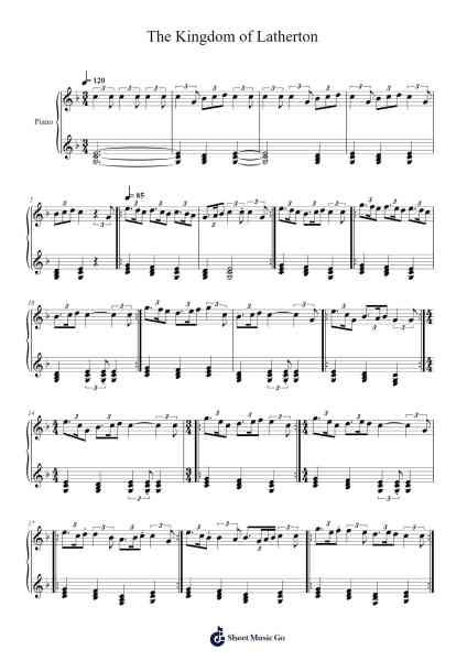 The Kingdom of Latherton Sheet Music by Sebastian Gutierrez-Arr.Heca