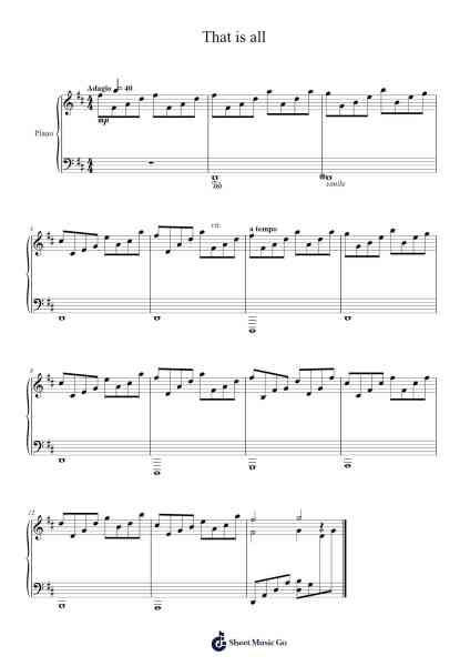 That is all Sheet Music by Grzegorz Miśkiewicz-Arr.Huthorne