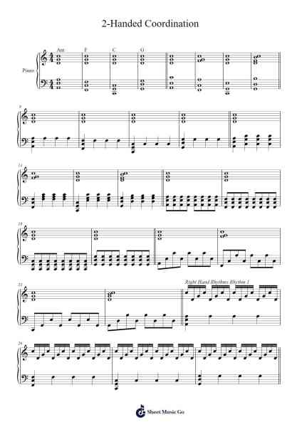 2-Handed Coordination Sheet Music by tapits-Arr.Mollwalsh Dinions