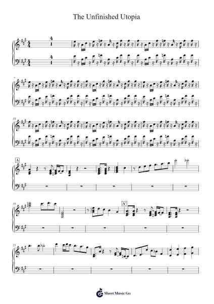 The Unfinished Utopia Sheet Music by あほの坂田。-Arr.Jesine