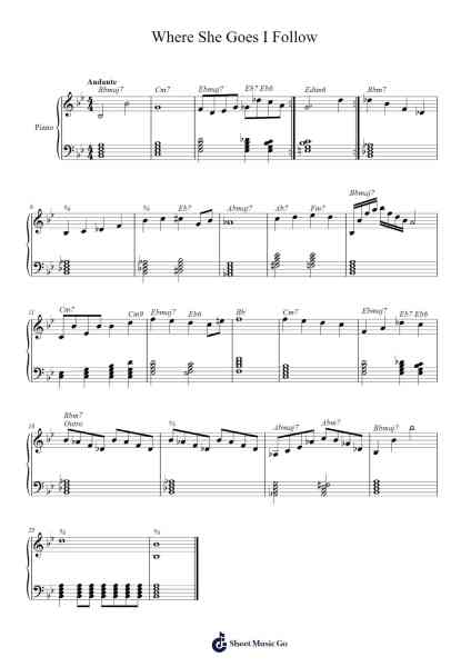Where She Goes I Follow Sheet Music by Ethel Caffie-Austin-Arr.Reyler Poundien
