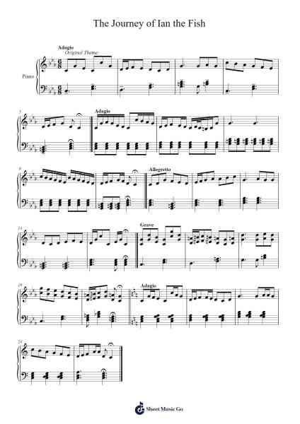 The Journey of Ian the Fish Sheet Music by Alexa Marie Zeremenko-Arr.Ruthmie