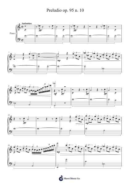 Preludio Op. 95, No. 10 Sheet Music by João Dovicchi-Arr.Virgreg