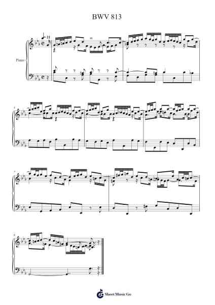 French Suite No. 5 in G Major, BWV 813: I. Allemande Sheet Music by Johann Sebastian Bach-Arr.Sufe Hodnions