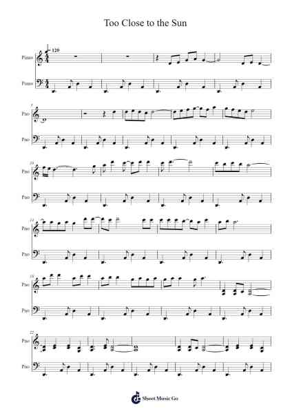 Too Close to the Sun Sheet Music by Ray Manzarek-Arr.Georpir Manback
