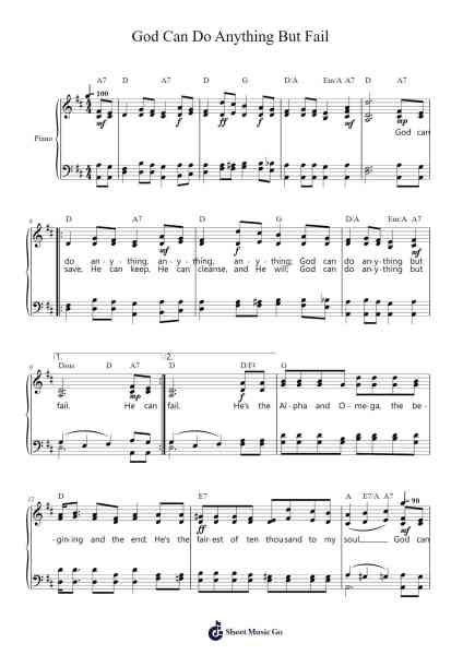 God Can Do Anything But Fail Sheet Music by Brasmith Ruskcroft-Arr.Molbias Trusey