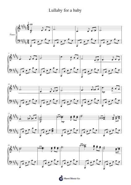 Lullaby for a baby Sheet Music by Masao Aichi-Arr.Matlas