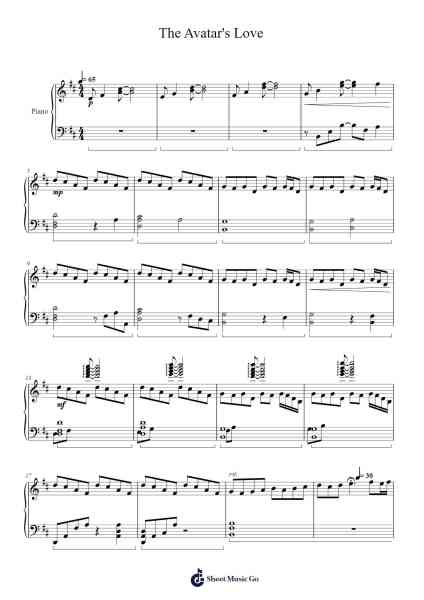 The Avatar's Love Sheet Music by Jeremy Zuckerman-Arr.Hason