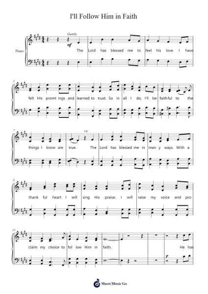 I'll Follow Him in Faith 樂譜由 Andria Jones - 編曲 Billel Samry