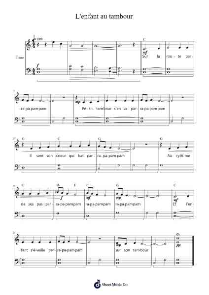 L'enfant au tambour Sheet Music by Katherine Kennicott Davis-Arr.Leifres