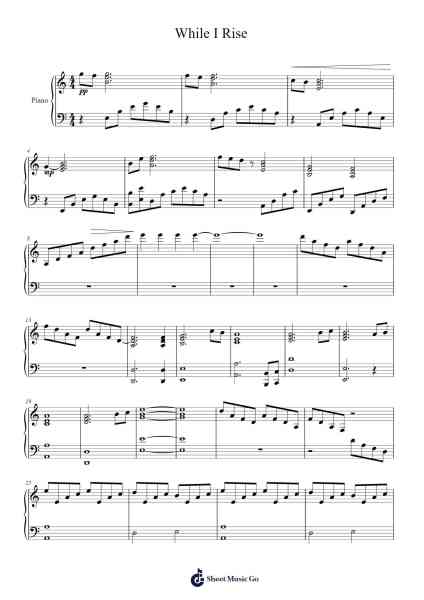 While I Rise Sheet Music by Sophie Cools-Arr.Priney Grelen