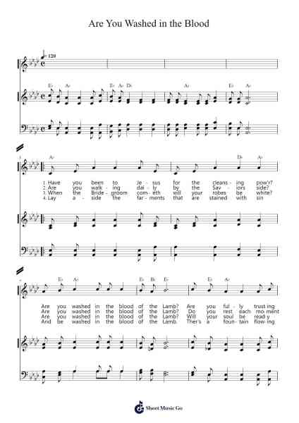 Are You Washed in the Blood Sheet Music by Bobtab-Arr.Sonxe