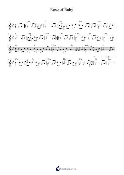 Rose of Raby Sheet Music by Dave Shepherd-Arr.Hearstlynch