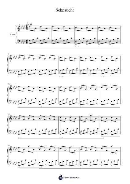 Sehnsucht Sheet Music by Emma Hoffman-Arr.Louhal