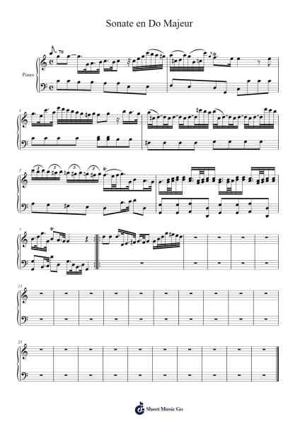 Sonate en Do Majeur Sheet Music by undefined-Arr.Foxbroad Wilsey