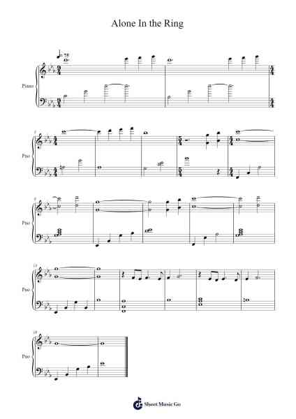 Alone In the Ring Sheet Music by Bill Conti-Arr.Noahsweet