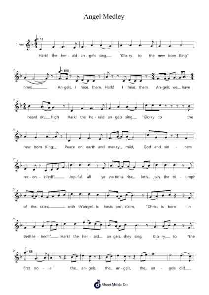 Angel Medley Notas de música por Lytdunn Jeffbrian-Arr.Maudfox Mikejames